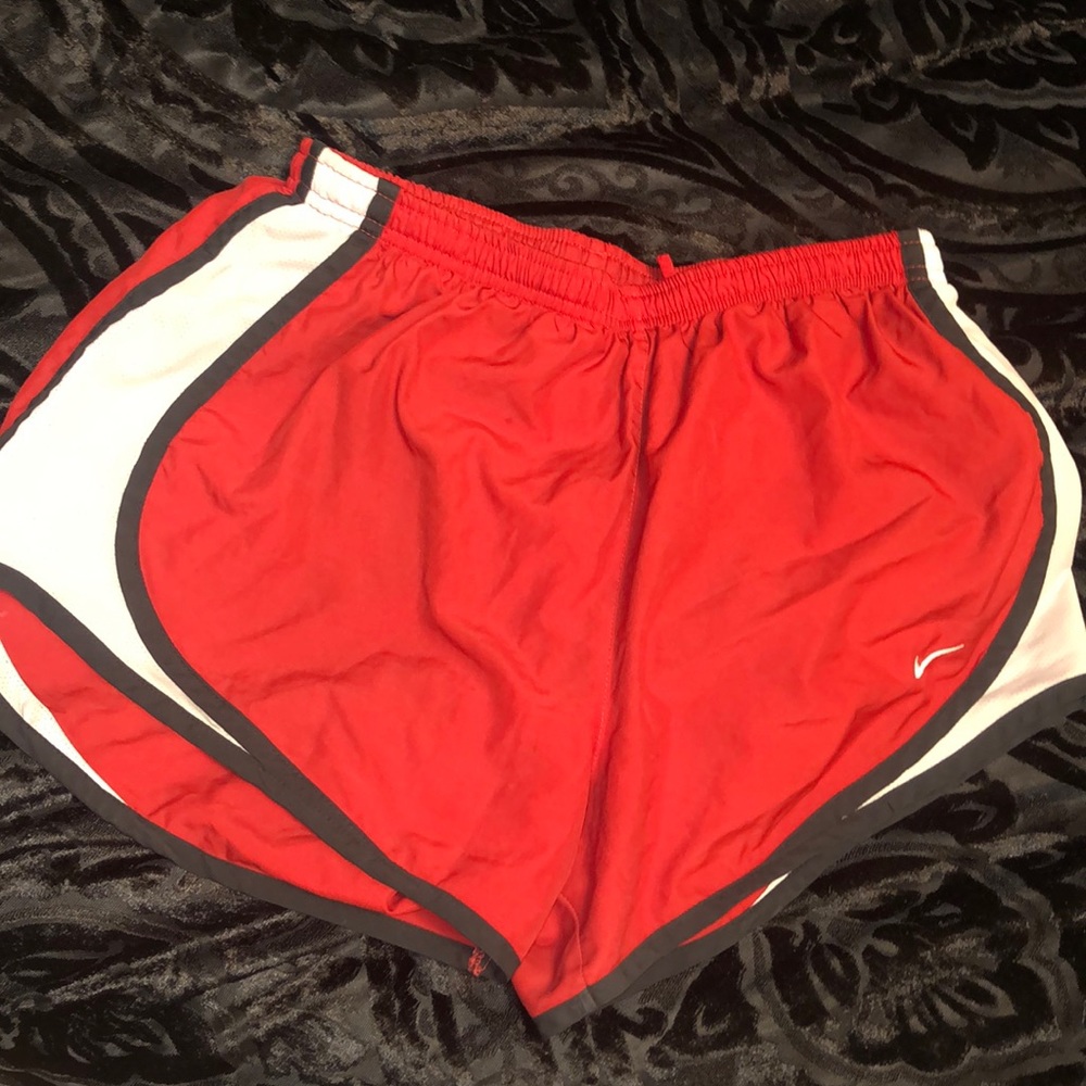 Red Nike Dri fit Tempo Shorts